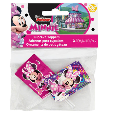 Wilton Disney Junior Minnie Mouse Cupcake Toppers, 24-Count