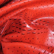 Red Mutant Ostrich Gator Embossed Vinyl Fabric,