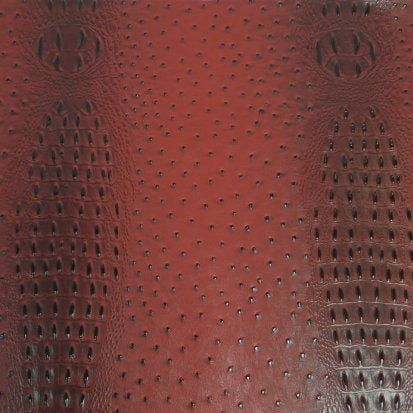 Deadpool Red Mutant Ostrich Gator Embossed Vinyl Fabric,