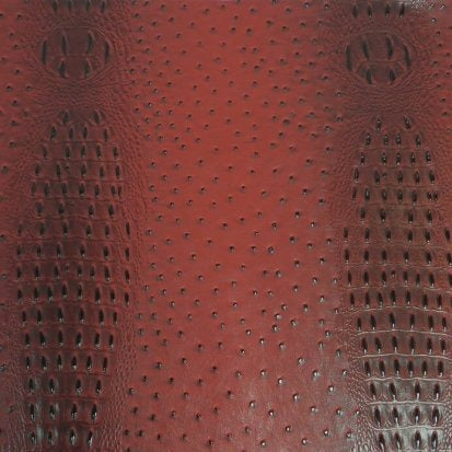 Deadpool Red Mutant Ostrich Gator Embossed Vinyl Fabric,