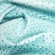 Light Blue Mutant Ostrich Gator Embossed Vinyl Fabric,