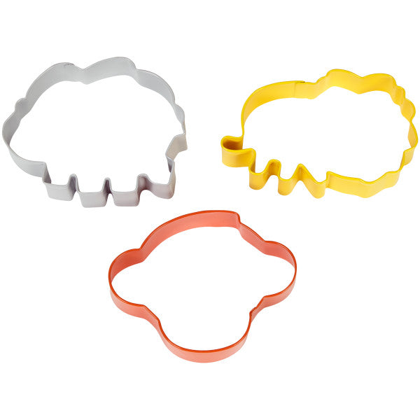 Wilton Safari Cookie Cutter Set, 3-Piece (Elephant, Lion & Monkey)