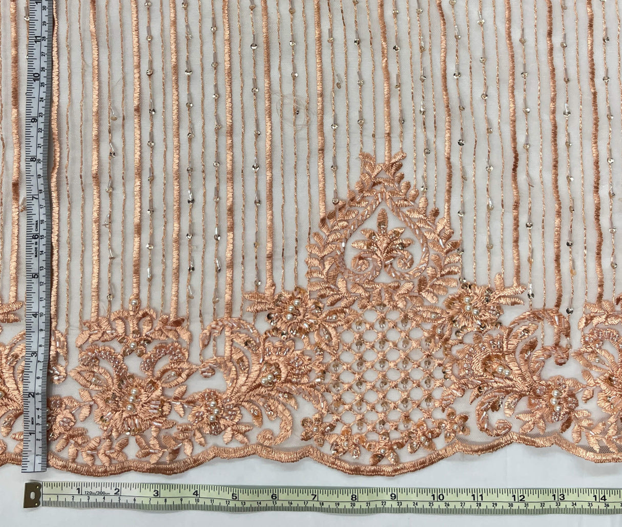 Beaded Embroidered Lace Mesh