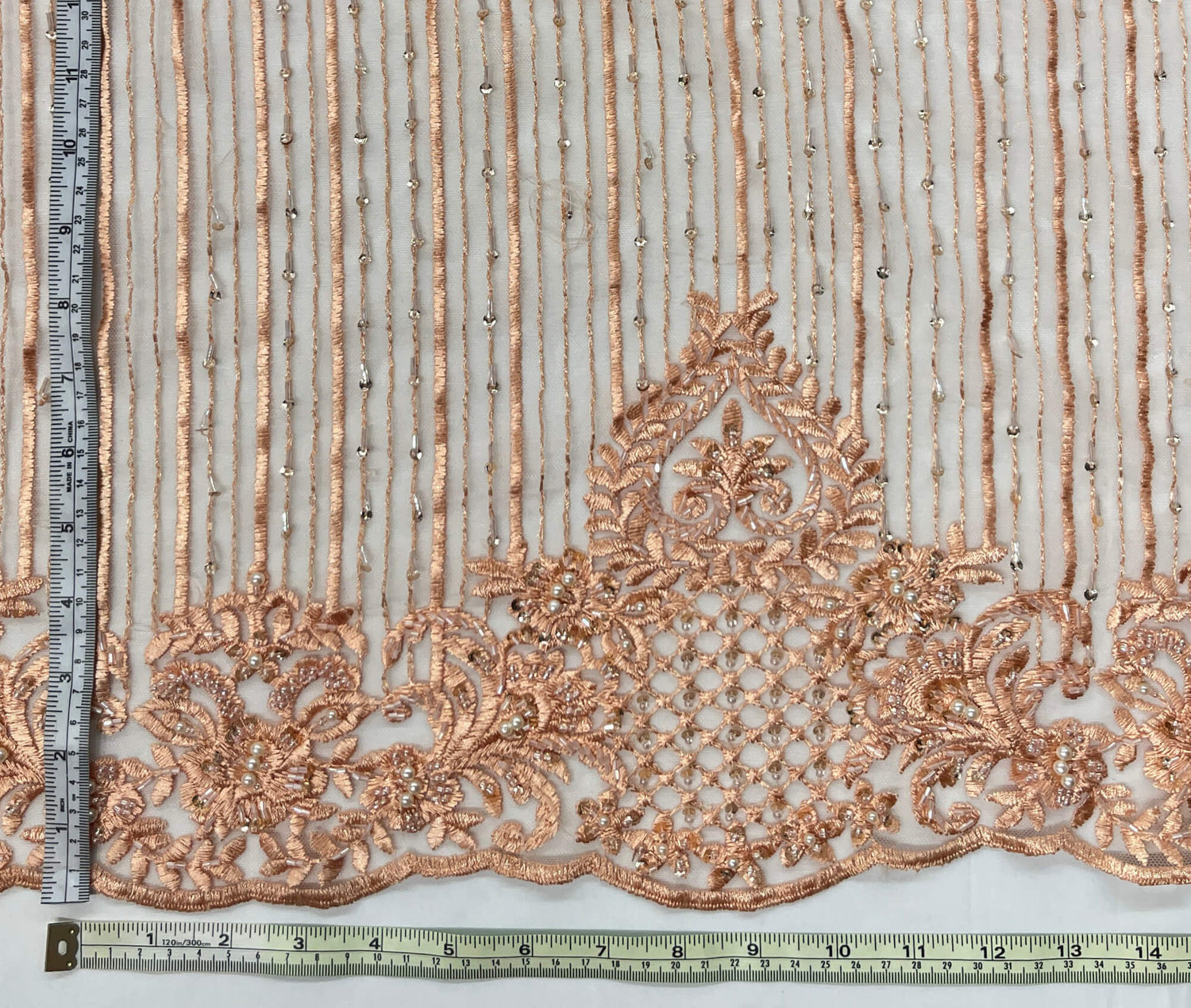 Beaded Embroidered Lace Mesh
