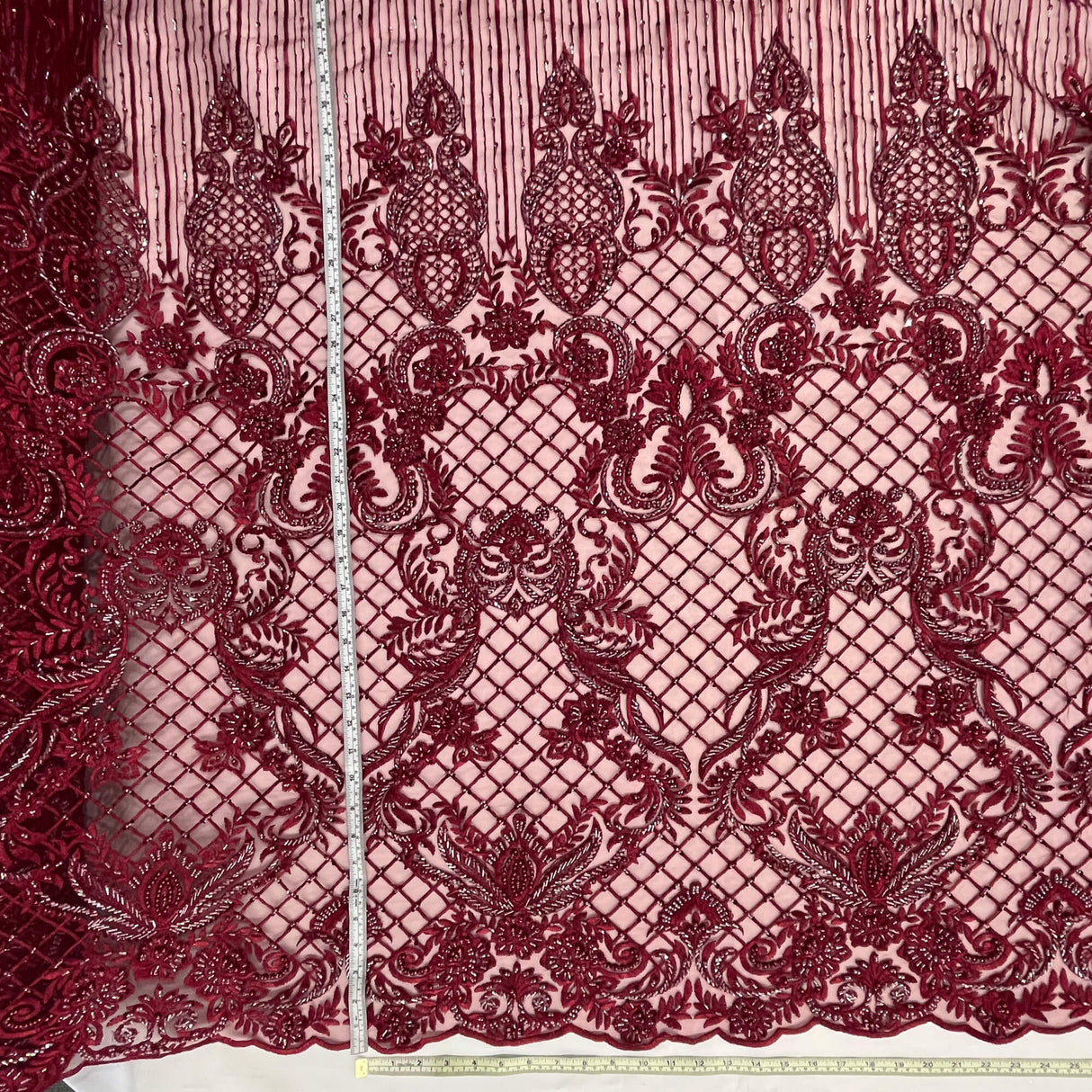 Beaded Embroidered Lace Mesh