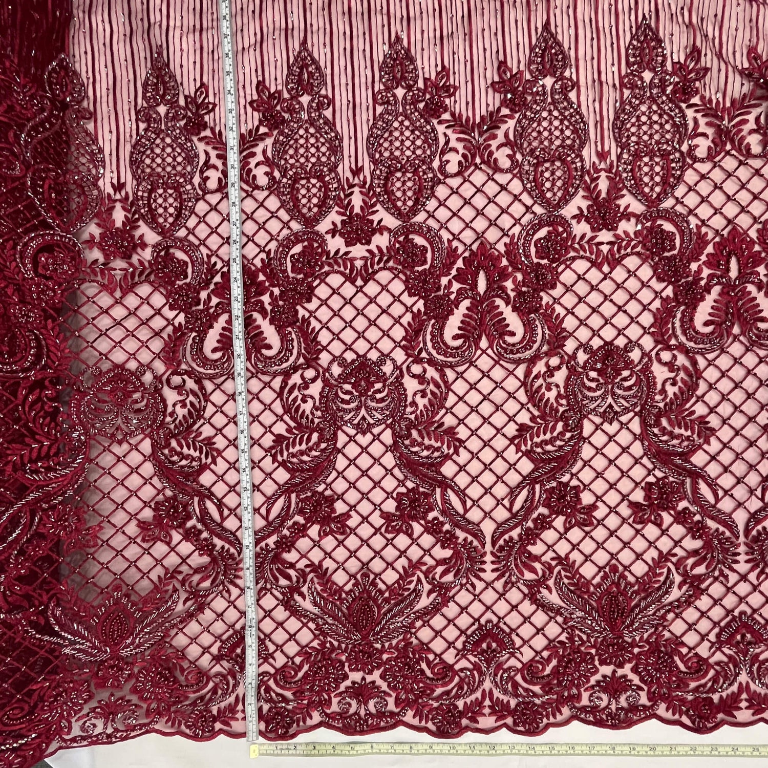 Beaded Embroidered Lace Mesh
