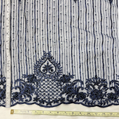 Beaded Embroidered Lace Mesh