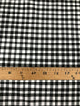 1/4 Black Gingham Checkered Poly Cotton Fabric - Black Gingham, 58/59" Width