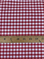 1/4" Burgundy Gingham Checkered Poly Cotton Fabric - Burgundy Gingham Checkered, 58/59" Width
