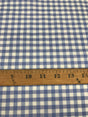 Coppen Blue Gingham Checkered Polyester Cotton Fabric - Blue Gingham Checkered, 58/59" Width (1 Yard)