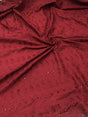 Burgundy Medium Eyelet Polyester Cotton Fabric - Burgundy, Small Eyelets, 41"- 42" Width