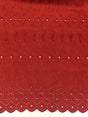 Cherry Medium Eyelet Polyester Cotton Fabric - Cherry, Solid, 41"-42" Width