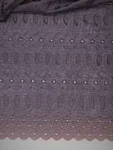 Navy Medium Eyelet 80% Polyester 20% Cotton Fabric - Navy, Small Eyelets, 41"-42" Width