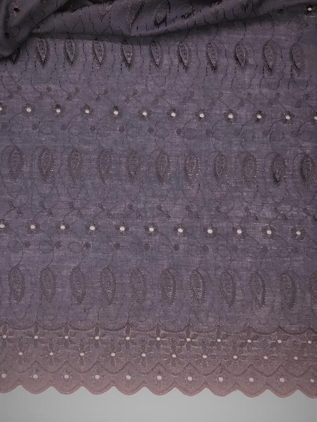 Navy Medium Eyelet 80% Polyester 20% Cotton Fabric - Navy, Small Eyelets, 41"-42" Width