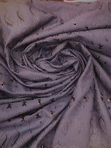 Navy Medium Eyelet 80% Polyester 20% Cotton Fabric - Navy, Small Eyelets, 41"-42" Width