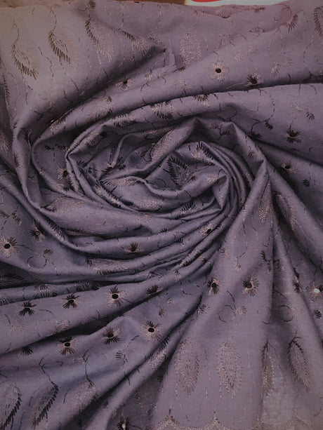 Navy Medium Eyelet 80% Polyester 20% Cotton Fabric - Navy, Small Eyelets, 41"-42" Width