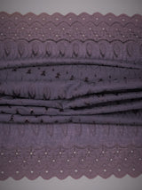 Navy Medium Eyelet 80% Polyester 20% Cotton Fabric - Navy, Small Eyelets, 41"-42" Width