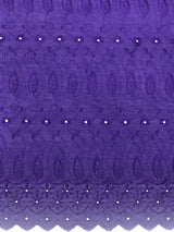 Purple Medium Eyelet 80% Polyester 20% Cotton Fabric - Purple, Medium Eyelet, 41"-42" Width