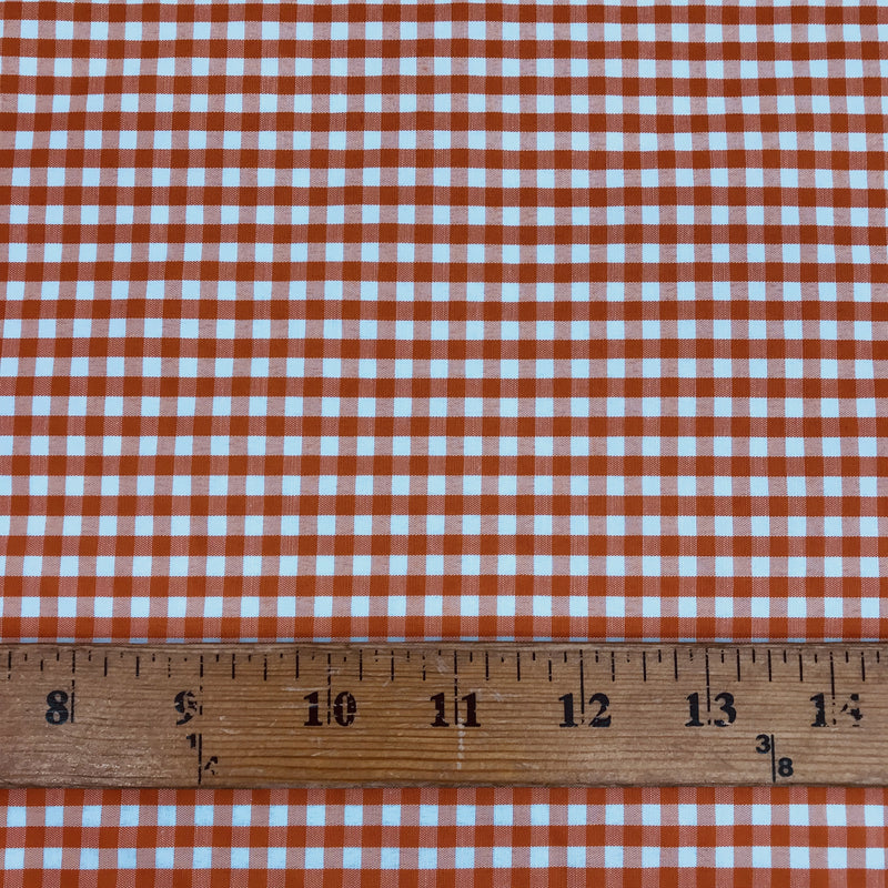 1/4 Red Gingham Checkered Poly Cotton Fabric - Red Gingham Checkered, 58/59" Width