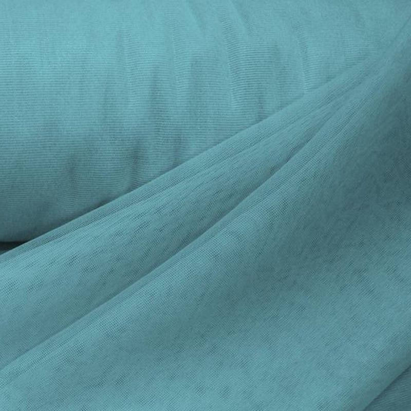 1 Yard 58/60" Aqua Blue Mesh with Foil Glitter Fabric for Weddings, Birthdays & Sewing Projects