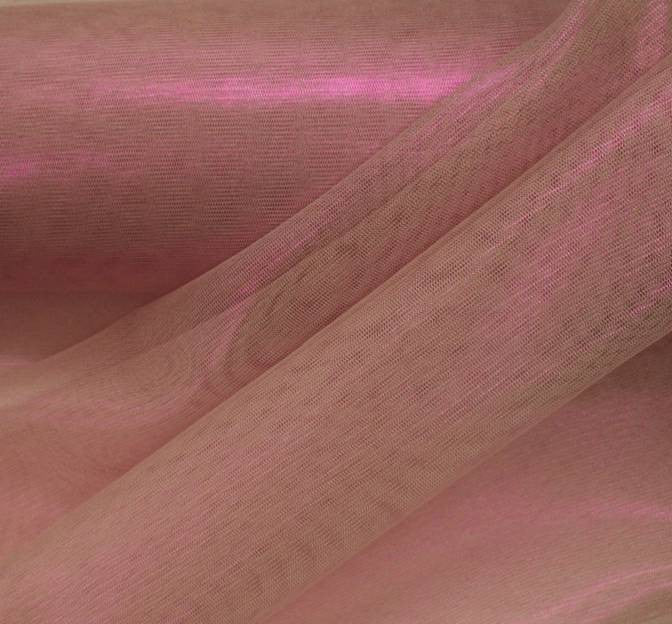 Mesh W/Foil Polyester Fabric - Pink/Purple Foil, 58/60" Width