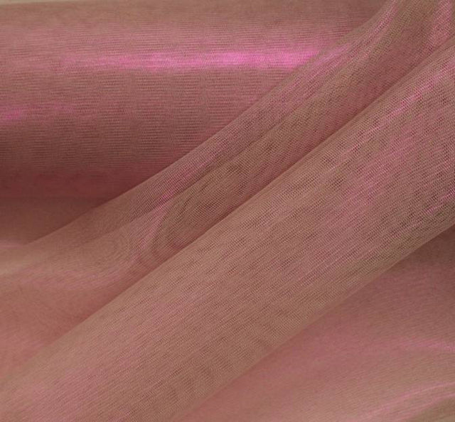Mesh W/Foil Polyester Fabric - Pink/Purple Foil, 58/60" Width