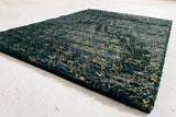 Hunter Green Kingston Faux Fur Rug - Golden Metallic Shimmery Design, 7'6" X 10'3" And 5' X 7' (1 Rug)