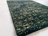 Hunter Green Kingston Faux Fur Rug - Golden Metallic Shimmery Design, 7'6" X 10'3" And 5' X 7' (1 Rug)