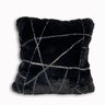 Golden Faux Fur Glow Fluffy Pillow Polyester Fabric - Black Moon With Gold Foil, 20" X 20" (1 Pillow)