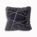 Golden Faux Fur Glow Fluffy Pillow Polyester Fabric - Black Moon With Gold Foil, 20" X 20" (1 Pillow)