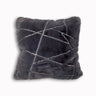 Golden Faux Fur Glow Fluffy Pillow Polyester Fabric - Black Moon With Gold Foil, 20" X 20" (1 Pillow)