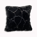 Golden Faux Fur Glow Fluffy Pillow Polyester Fabric - Black Moon With Gold Foil, 20" X 20" (1 Pillow)