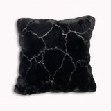 Golden Faux Fur Glow Fluffy Pillow Polyester Fabric - Black Moon With Gold Foil, 20" X 20" (1 Pillow)