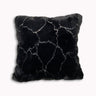 Golden Faux Fur Glow Fluffy Pillow Polyester Fabric - Black Moon With Gold Foil, 20" X 20" (1 Pillow)