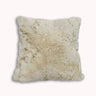 Golden Faux Fur Glow Fluffy Pillow Polyester Fabric - Black Moon With Gold Foil, 20" X 20" (1 Pillow)
