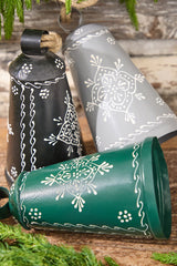 9" Nordic Snowflake Metal Bell Ornament