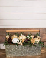 22” Metal Container with Harvest Arrangement