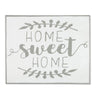 19" White and Grey Metal Enamel Wall Decor – Embossed Floral Inspirational Sign
