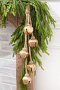 17" Gold Iron Jingle Bell & Jute Rope Ornament