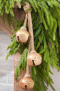 18" Gold Iron Jingle Bells & Jute Rope Ornament