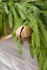 72" Gold Iron Jingle Bells & Jute Rope Garland