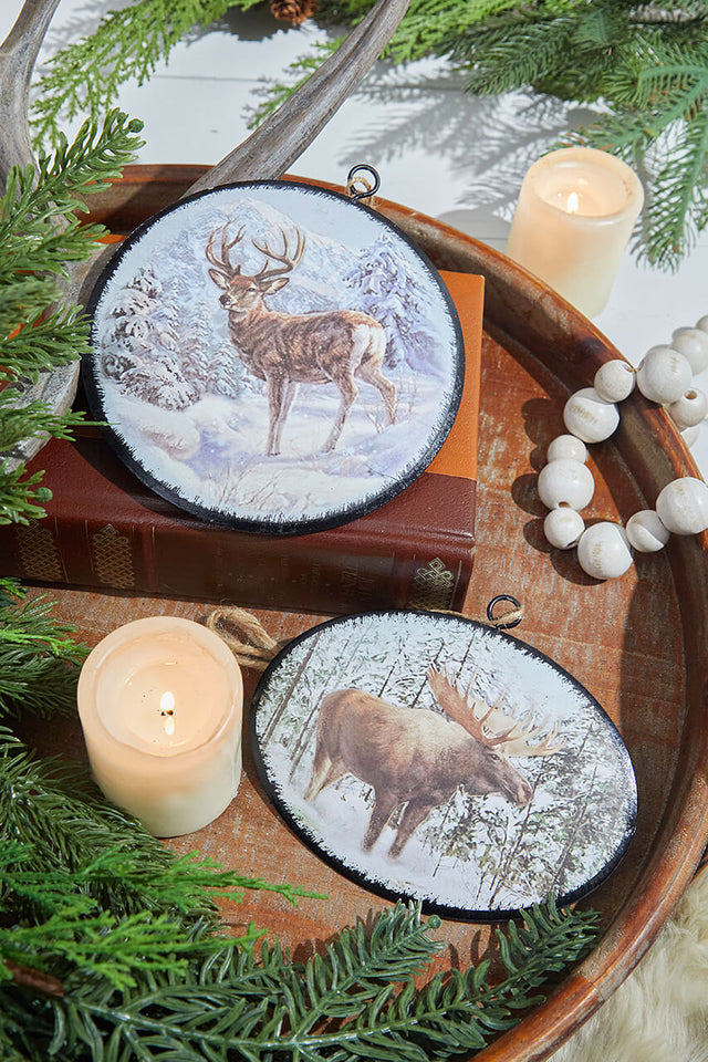 6.5” Metal Woodland Animals Ornament