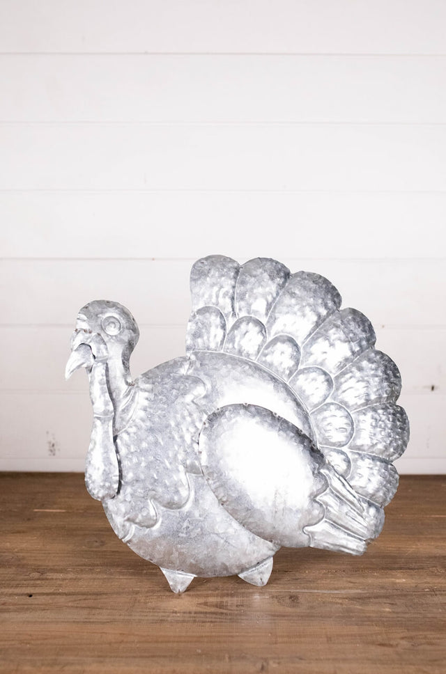 16” Metal Turkey Table Decor