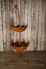 37" Metal Umbrella Planter with Stand