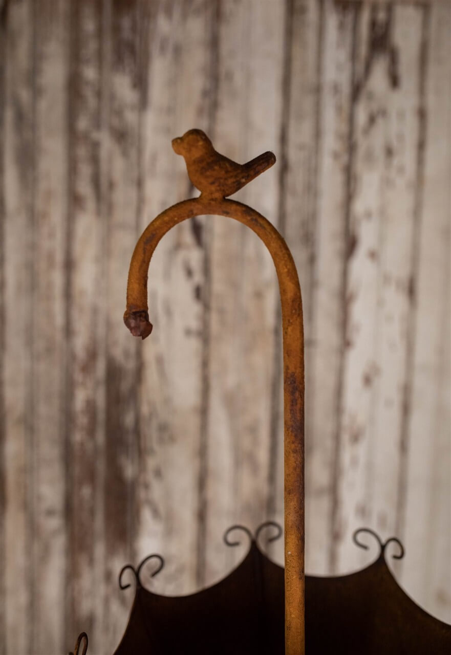 37" Metal Umbrella Planter with Stand