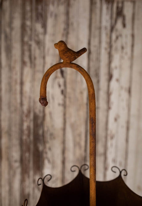 37" Metal Umbrella Planter with Stand