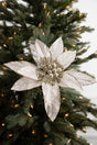 22” x 13" Metallic Bead Poinsettia Stem