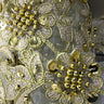 Beaded Corded Lace Trimming Embroidered On 100 Percent Polyester Organza Fabric - 2" Width, 21 Colors (1 Yard)