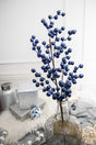 29” Metallic Navy Crabapple Christmas Sprays