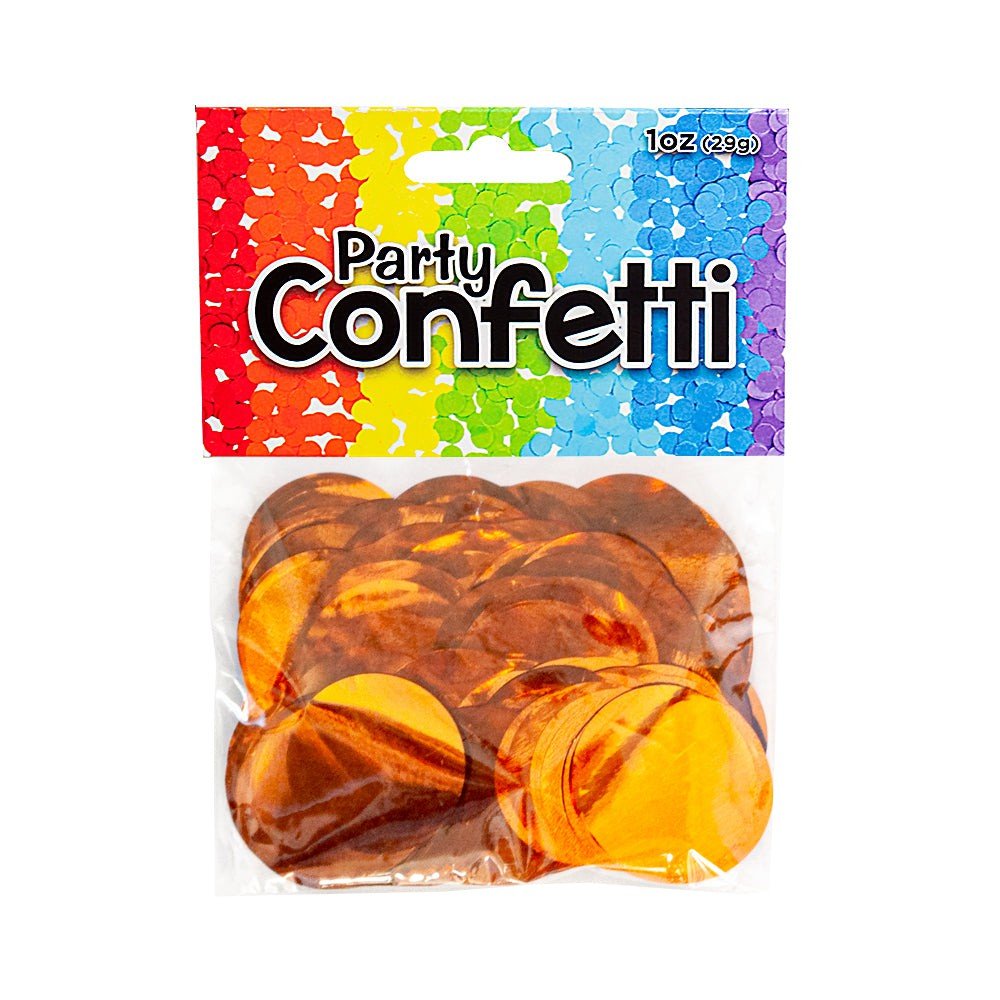Confetti Orange Metallic Circles